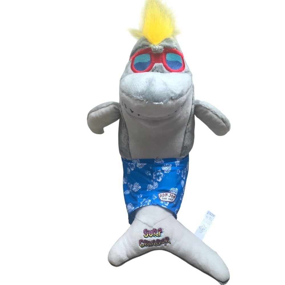 Ron Jon Surf Shop Surf Cruiser Shark Plush 16" Sunglasses Mohawk Beach Florida